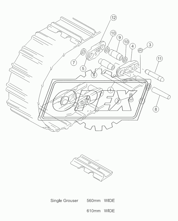 TRACK ASSY 16Y-41E-001 V1.0 - MODEL SD16E