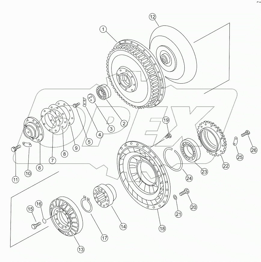  TORQUE CONVERTER TURBINE AND STATOR