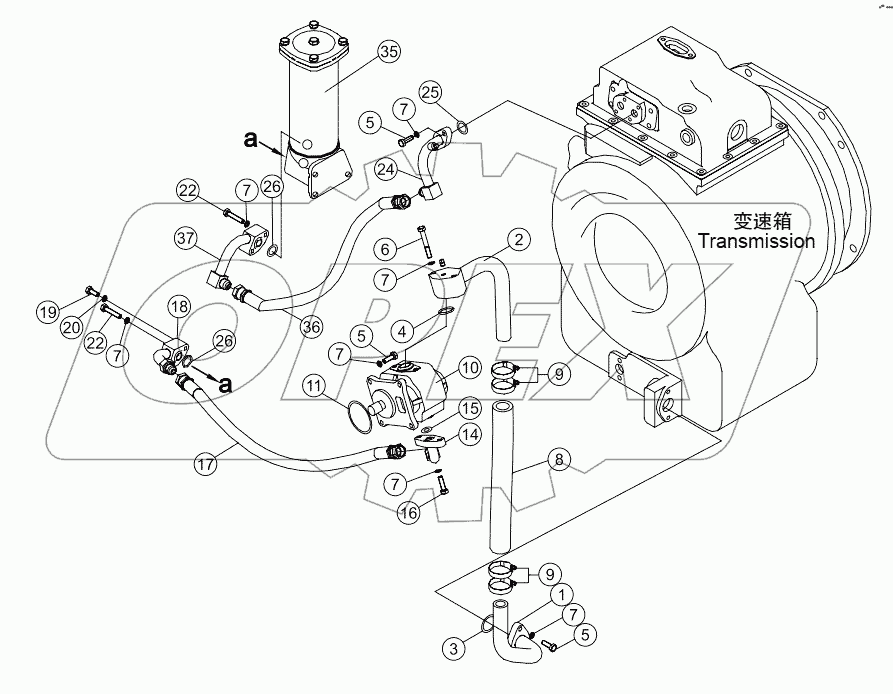  TORQUE CONVERTER PIPING