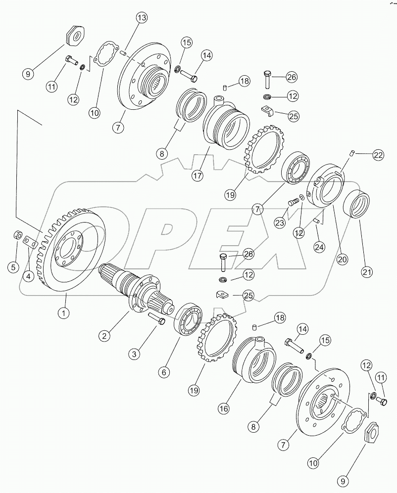  BEVEL GEAR AND SHAFT