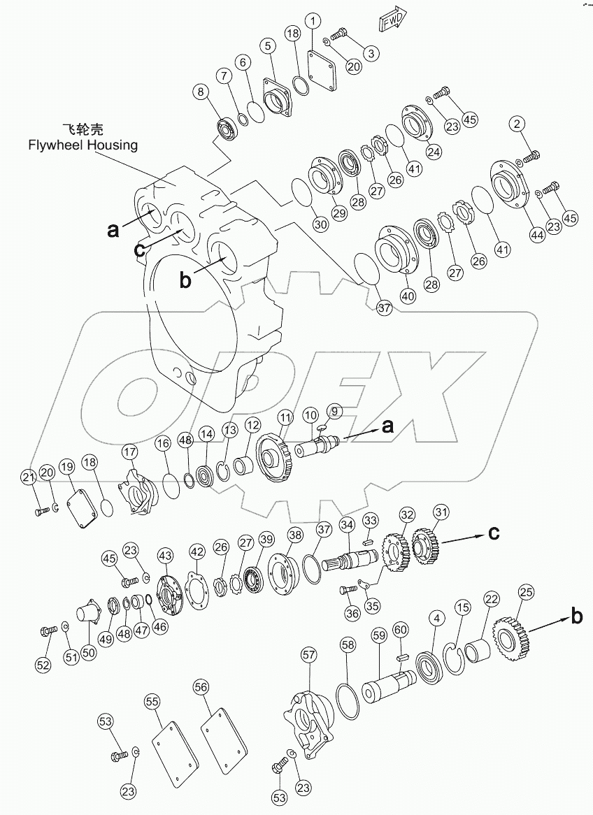  FLYWHEEL HOUSING ASSY