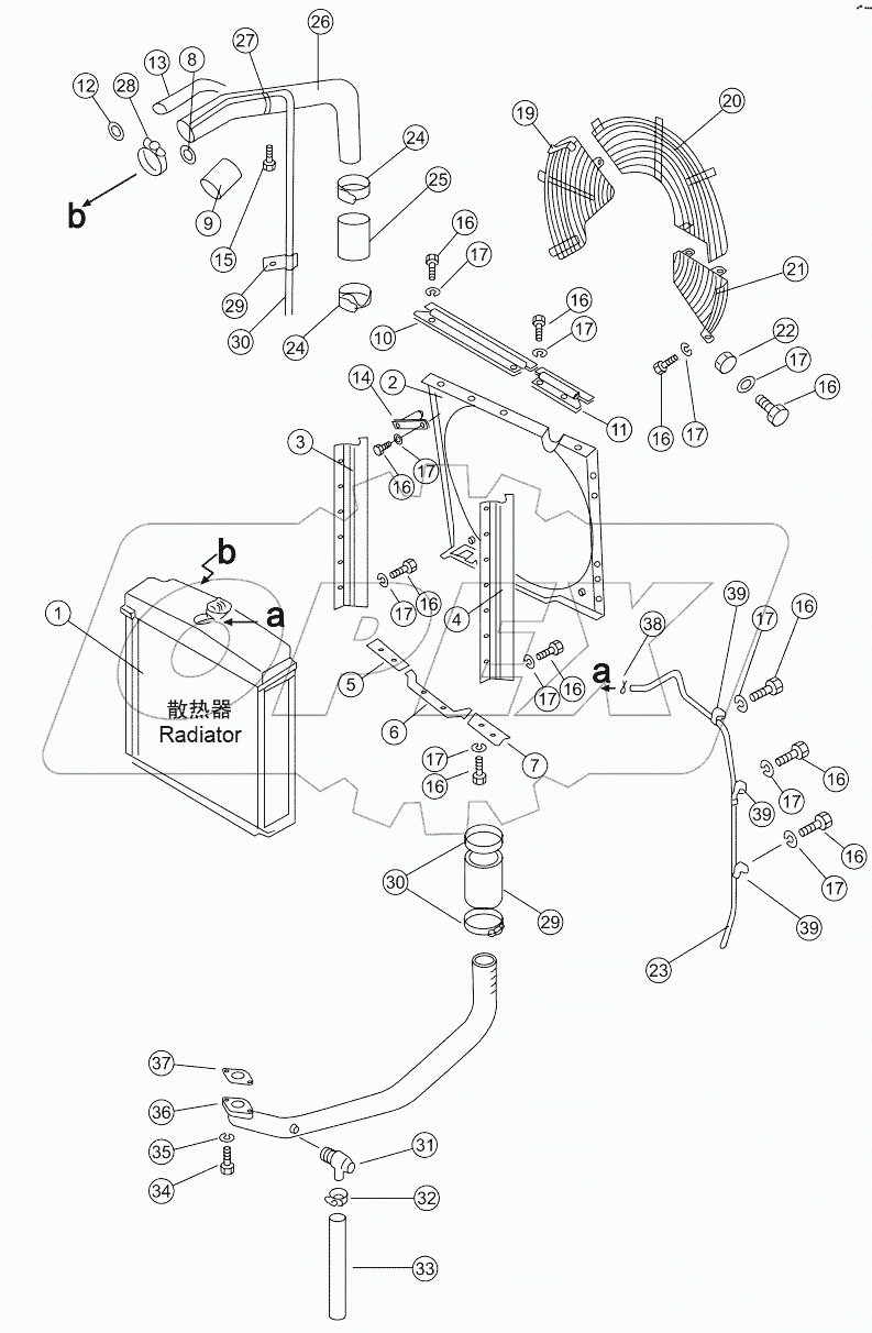 RADIATOR PIPING AND WIND BREAK