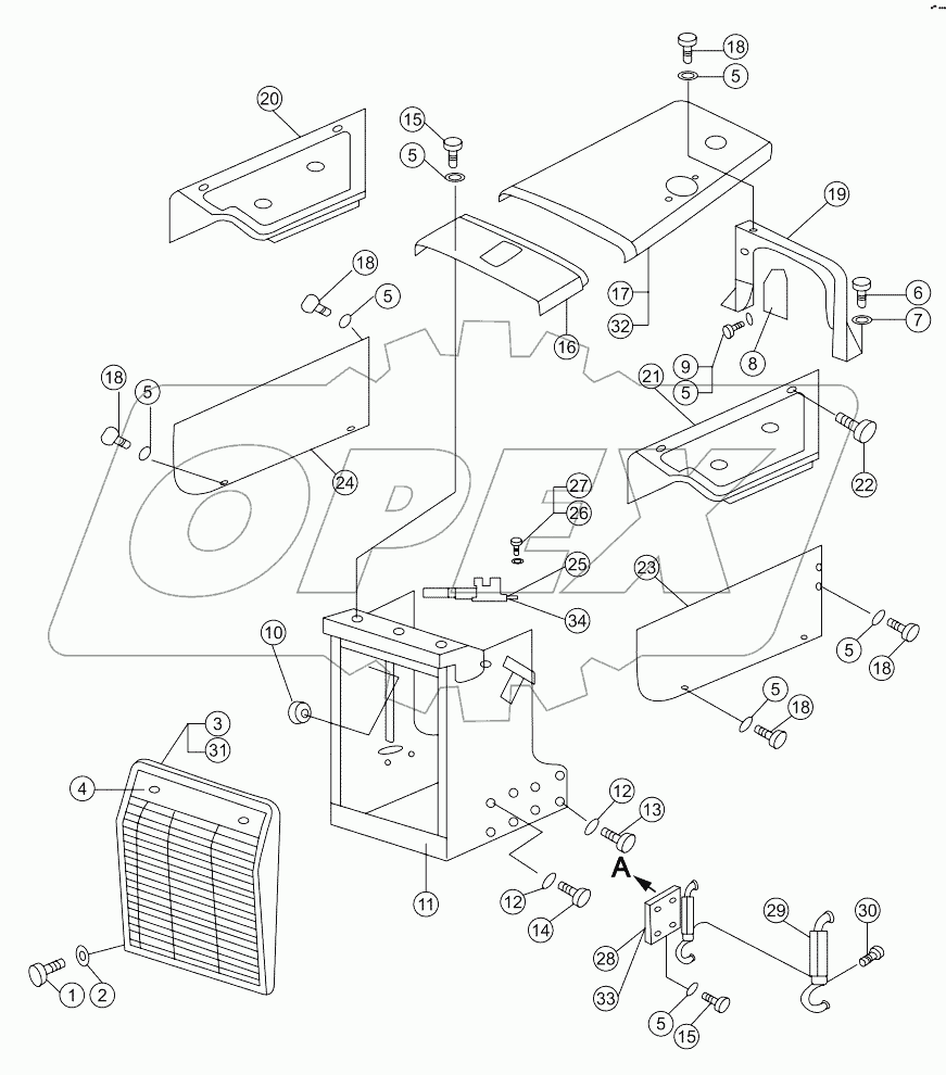  HOOD ASSY SD16, SD16E