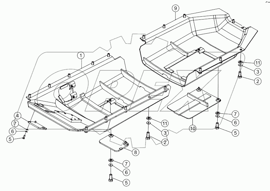  BOTTOM GUARD PLATE SD16, SD16E