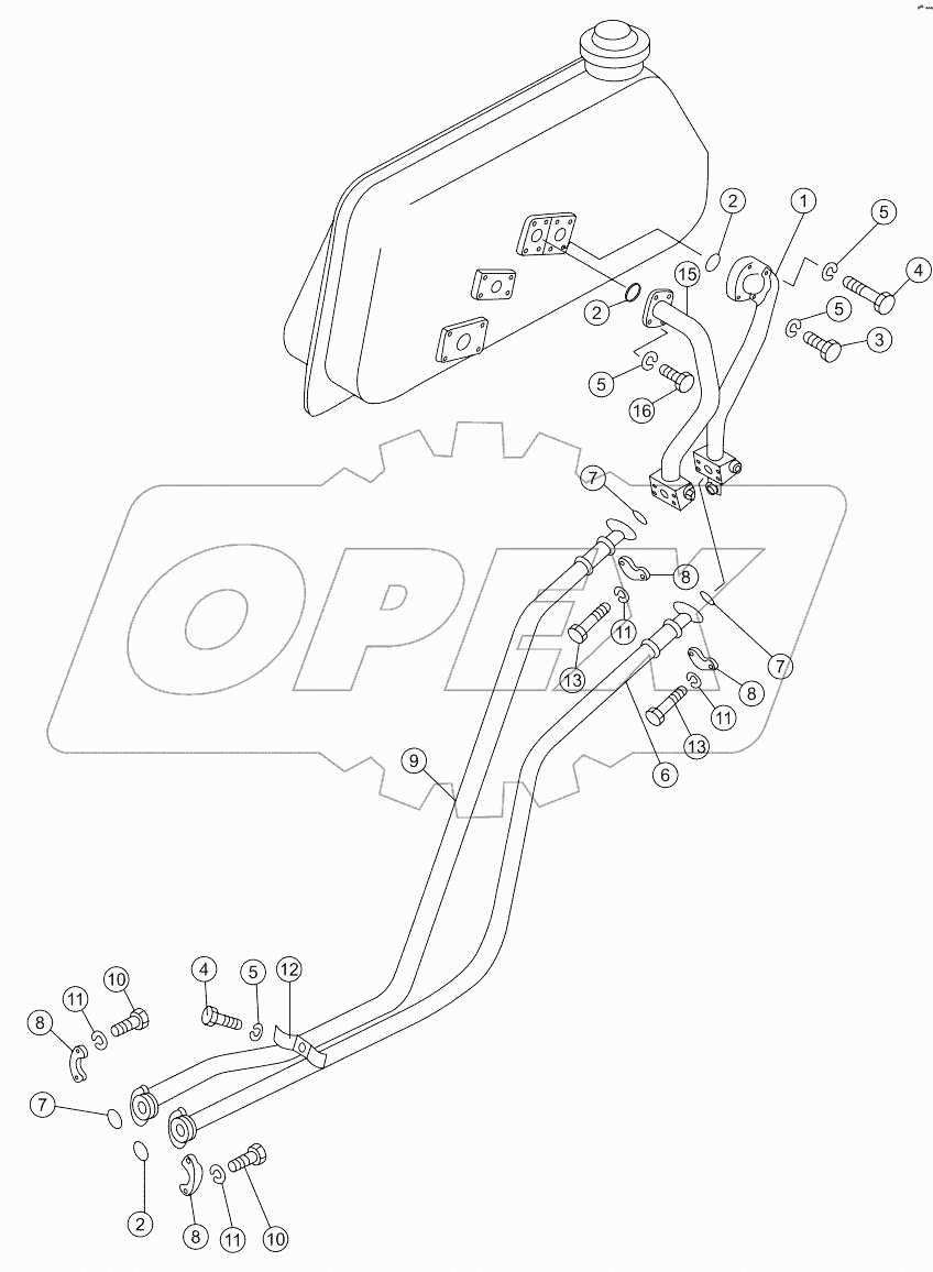  BLADE LIFT PIPING SD16L