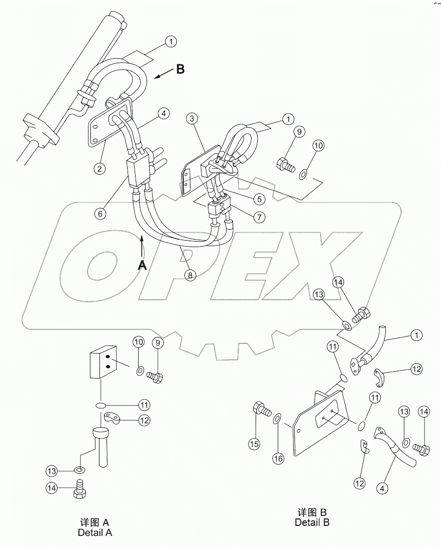 BLADE LIFT PIPING SD16L