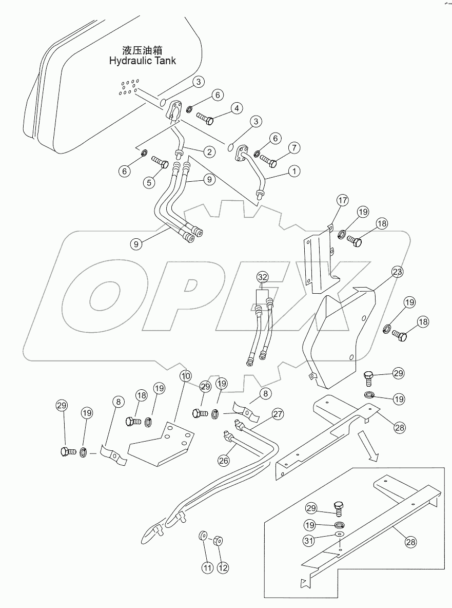  TILT PIPING ASSY SD16
