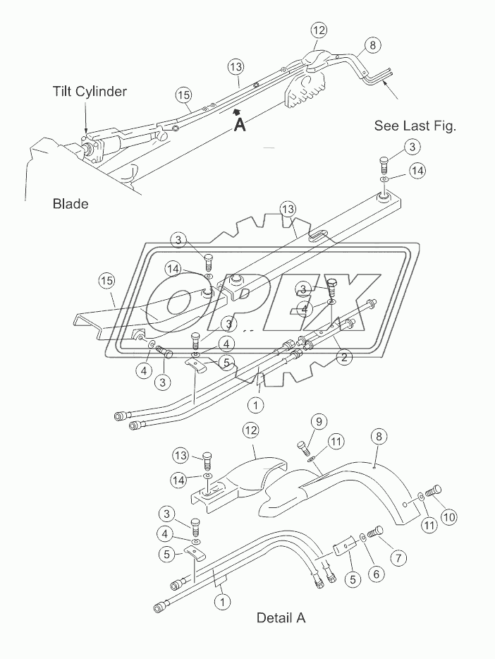 HYDRAULIC PIPING (TANK TO TILT CYLINDER) (2/2)