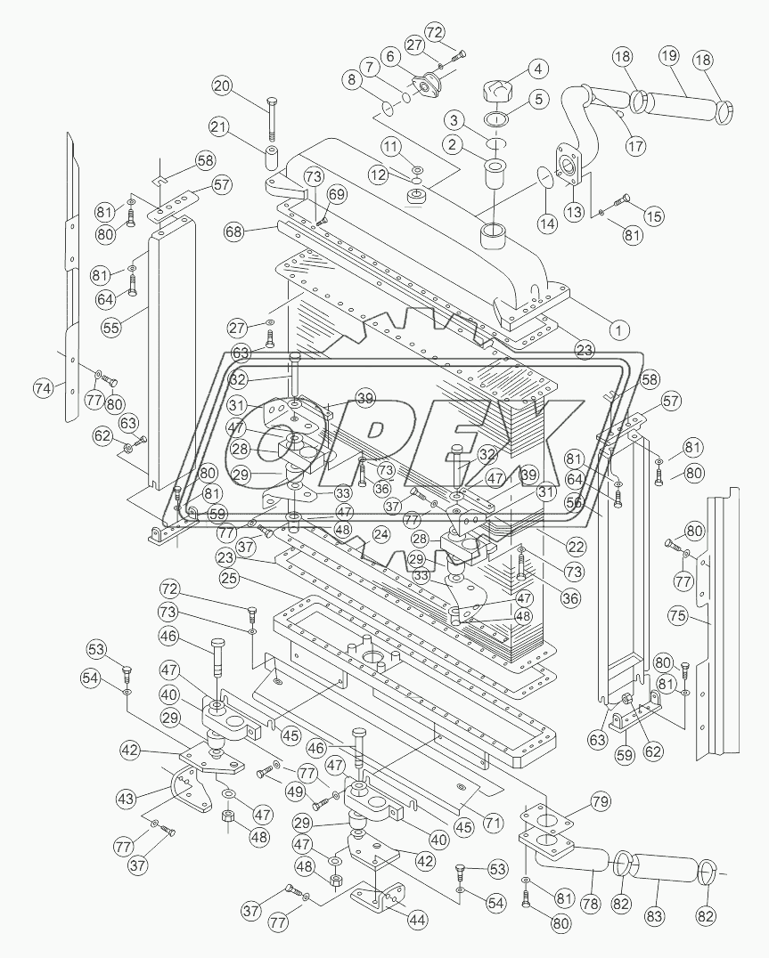 RADIATOR (FOR ENGINE NT855)