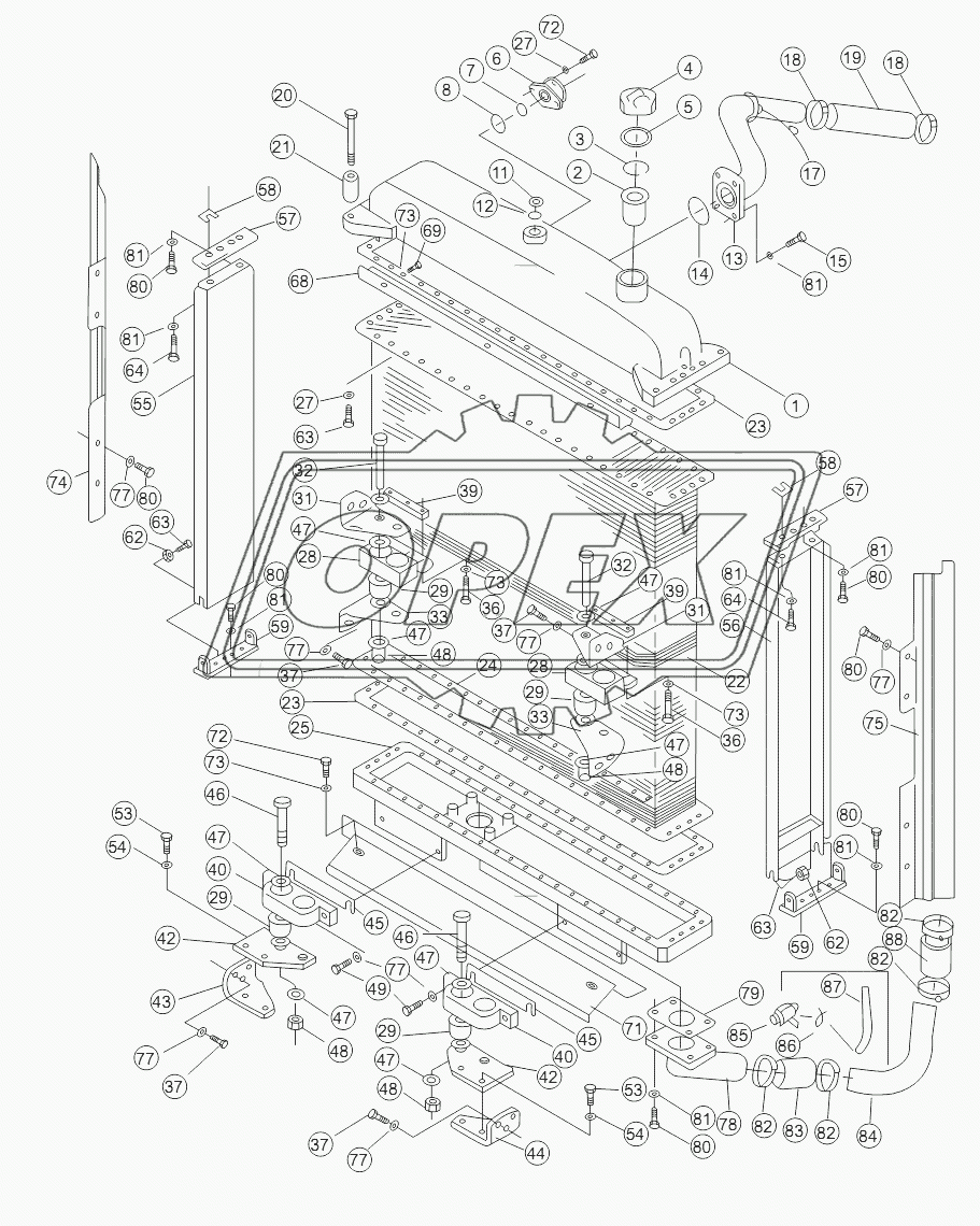 RADIATOR (FOR ENGINE WD12)