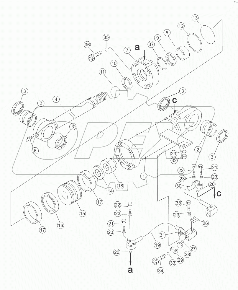 RIPPER LIFT CYLINDER (SD22,SD22E,SD22D)
