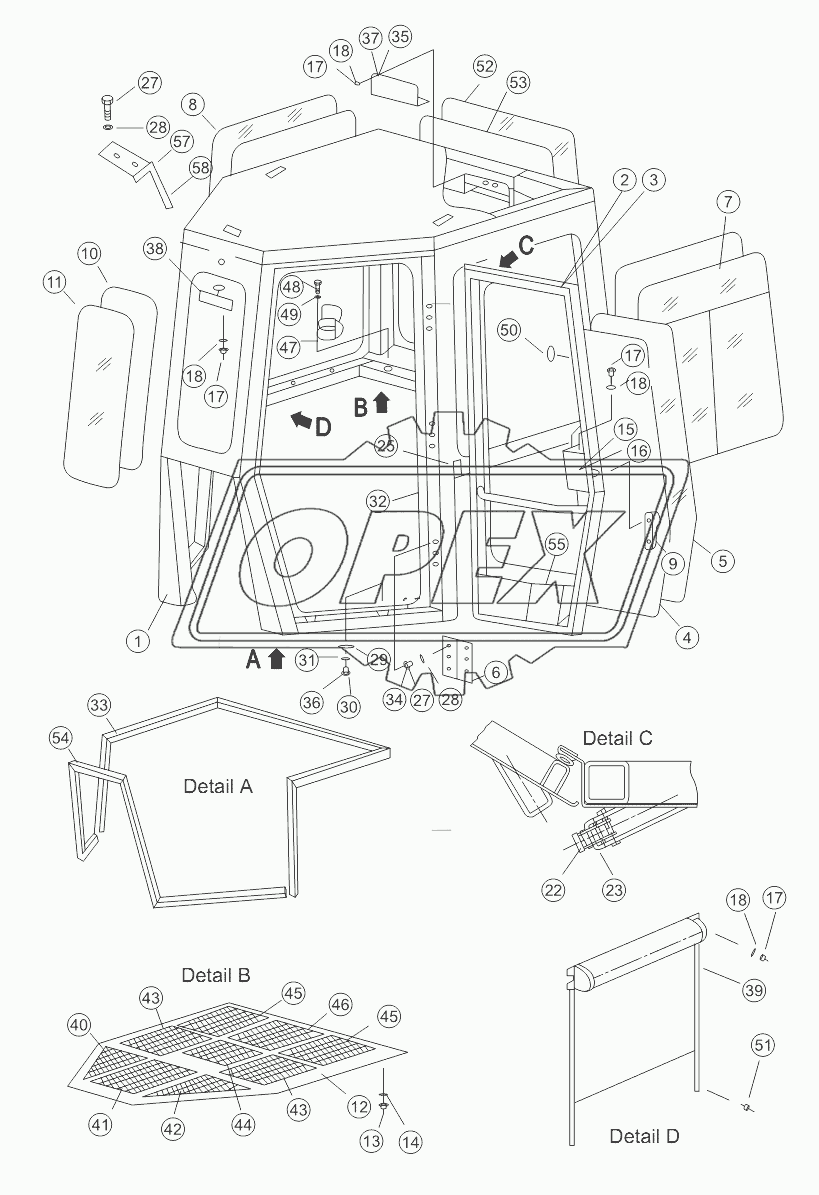 CAB (FOR ROPS) 2
