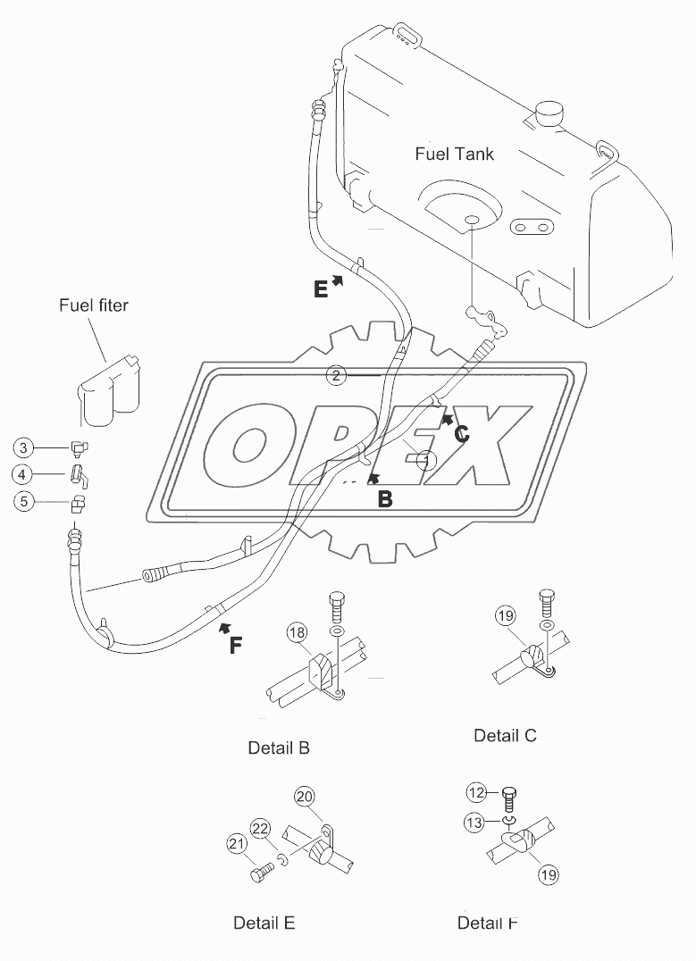 FUEL PIPING (FOR ENGINE NT855)