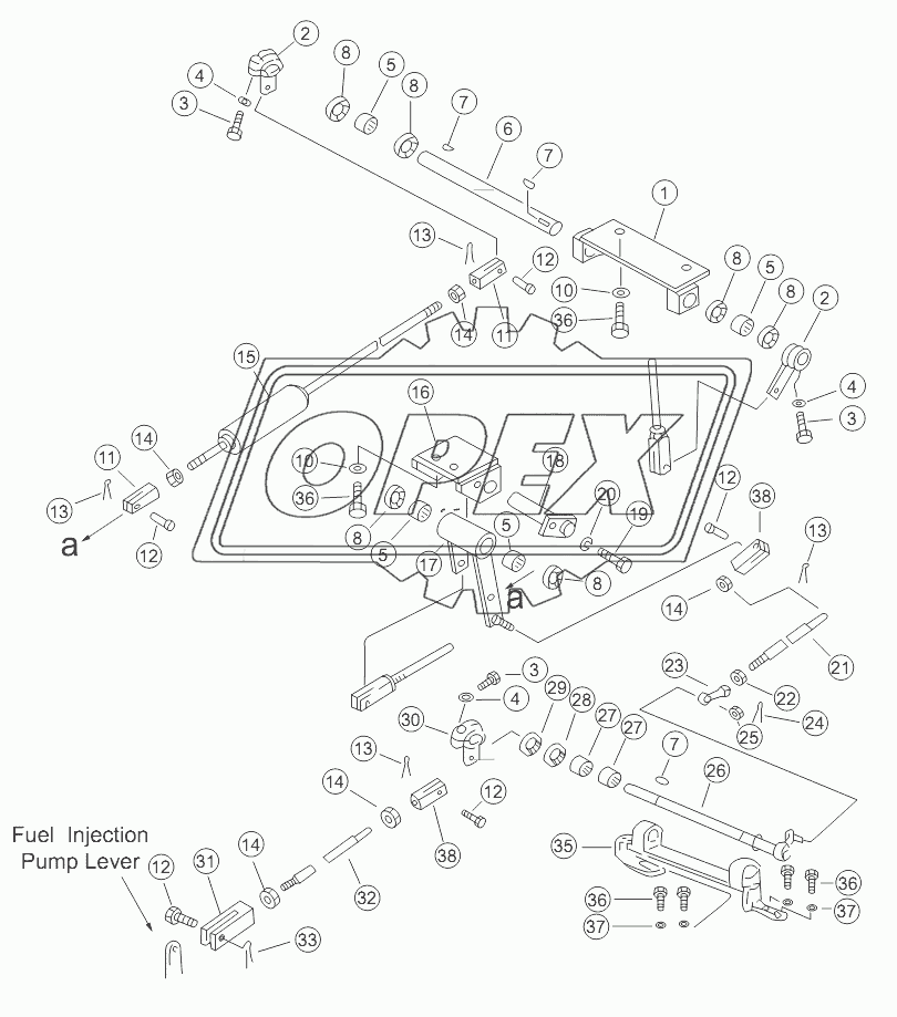 FUEL CONTROL LINKAGE (FOR ENGINE WD12)