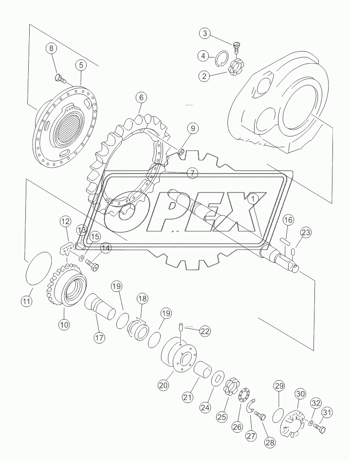 SPROCKET AND SHAFT