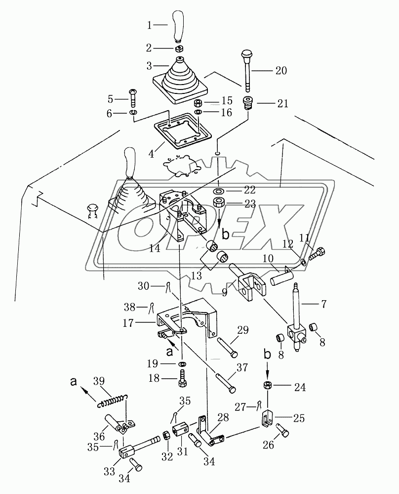 THREE SHANK RIPPER CONTROL LEVER