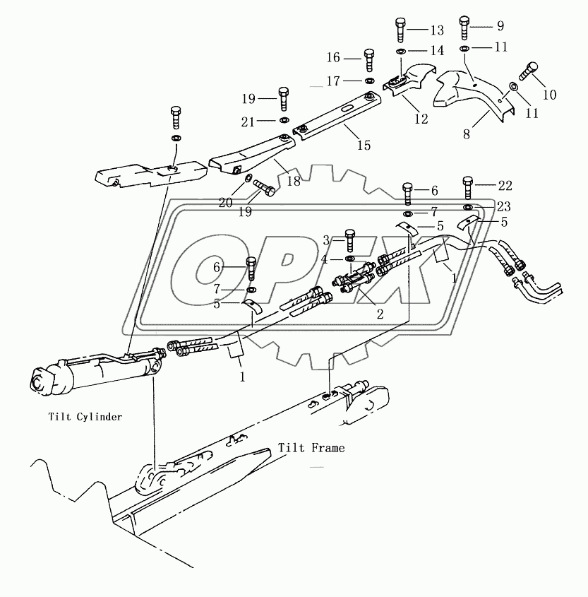 BLADE TILT CYLINDER PIPING