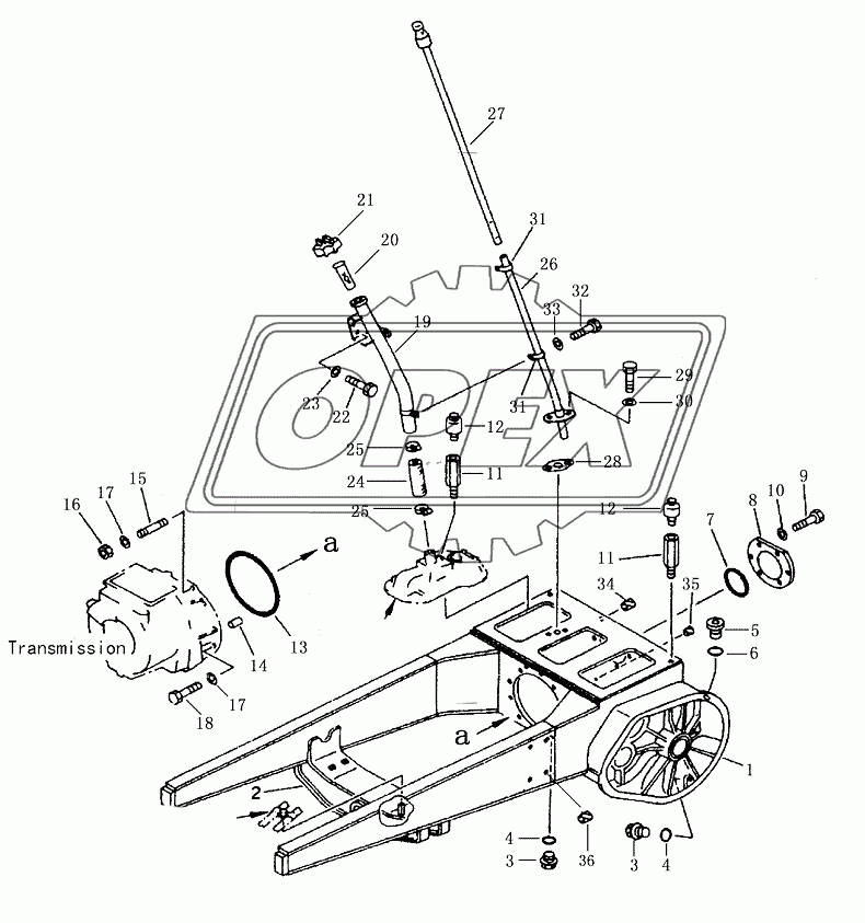 STEERING CASE AND MAIN FRAME