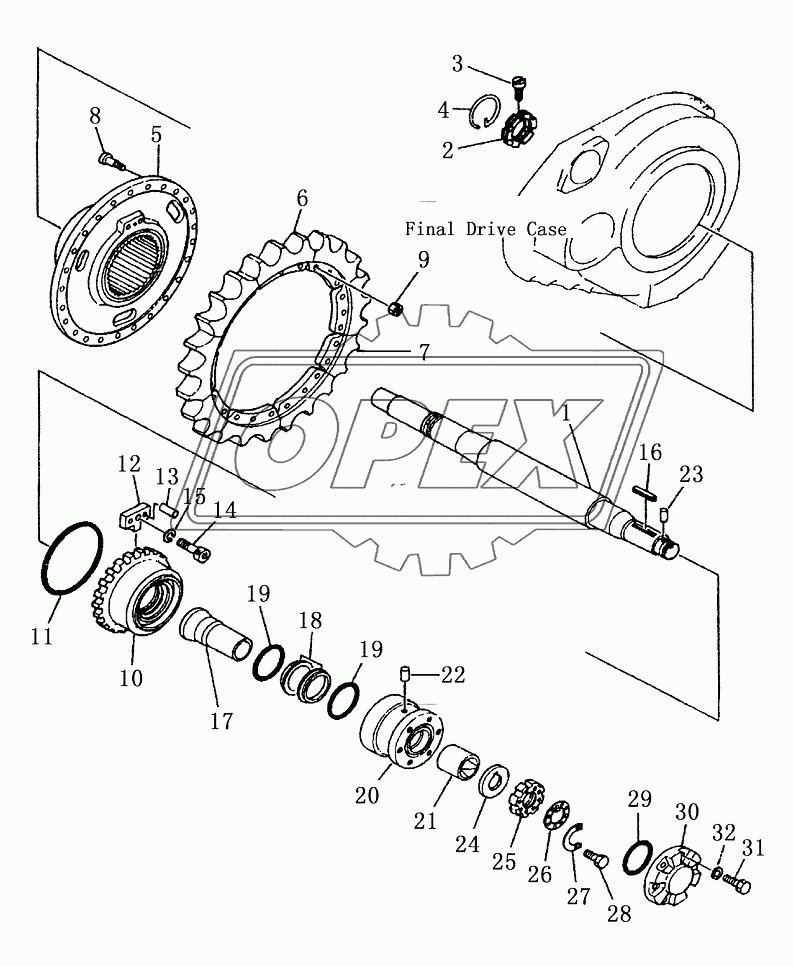 SPROCKET AND SHAFT