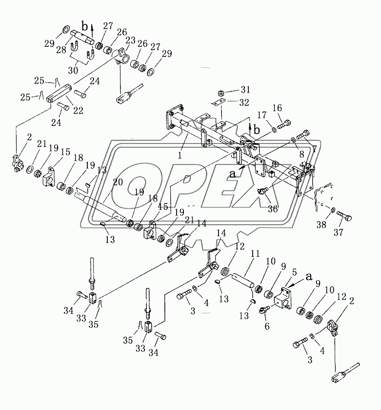 STEERING AND BRAKE LINKAGE (1/2)