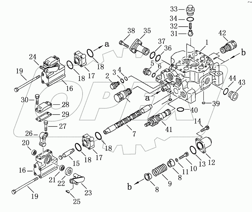 SINGLE SHANK RIPPER CONTROL VALVE (1/2)
