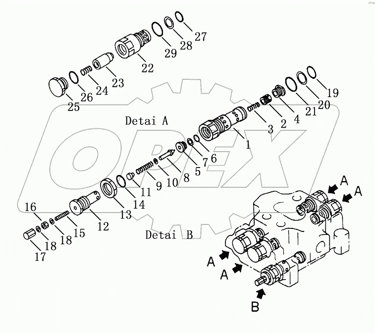 SINGLE SHANK RIPPER CONTROL VALVE (2/2)