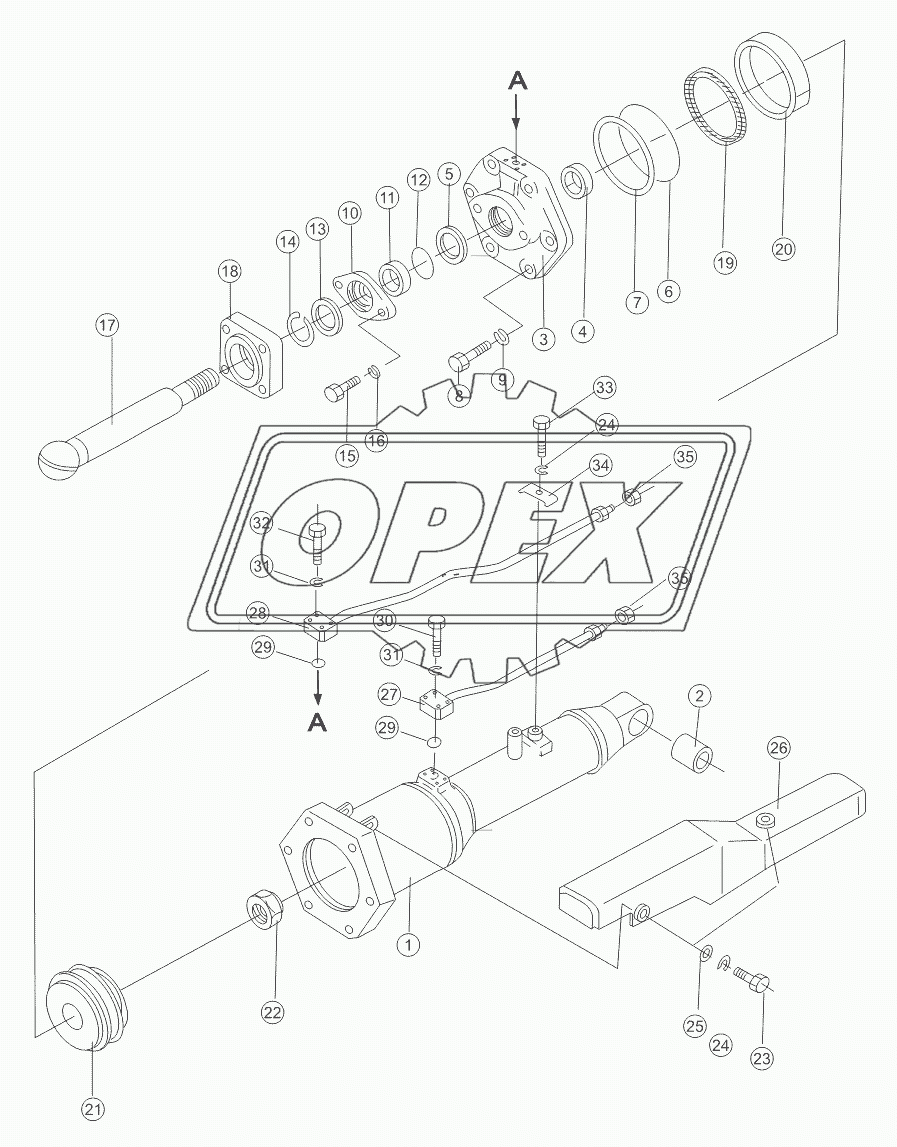 TILT OIL CYLINDER  ASSY