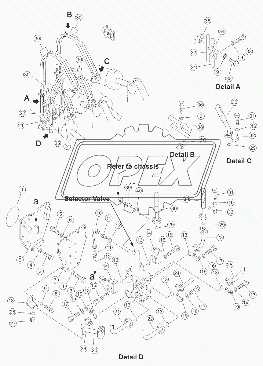 RIPPER CYLINDER PIPING