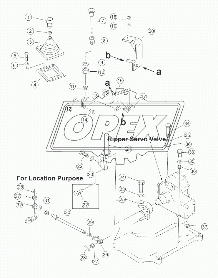 RIPPER CONTROL LEVER (1/2)