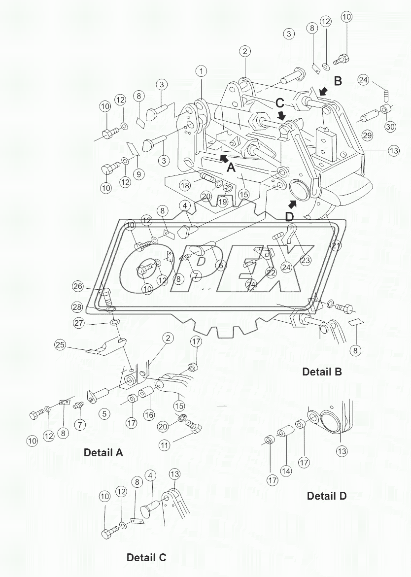 SINGLE-SHANK RIPPER  ASSY