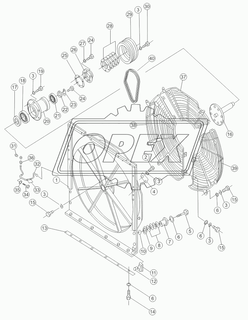 RADIATOR FAN GUARD AND NET