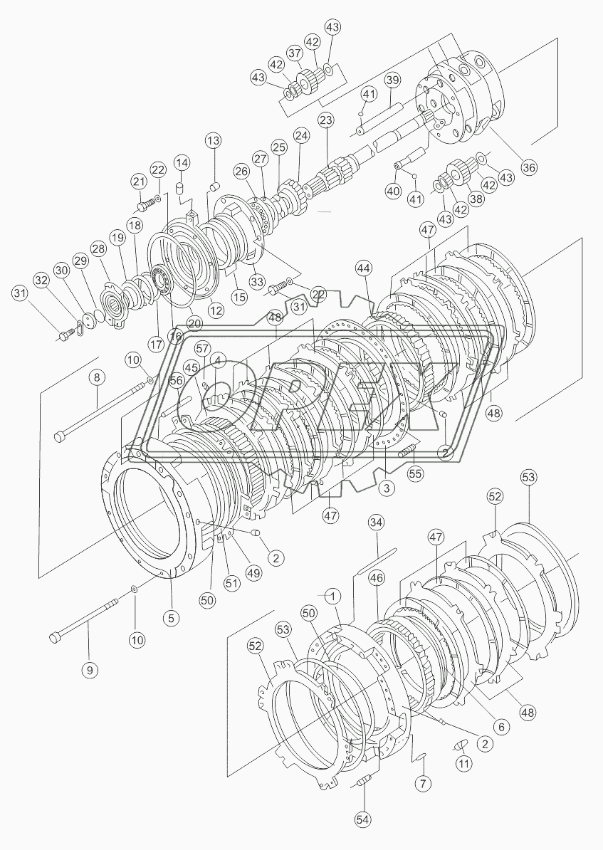 TRANSMISSION GEAR AND SHAFT (1/2)