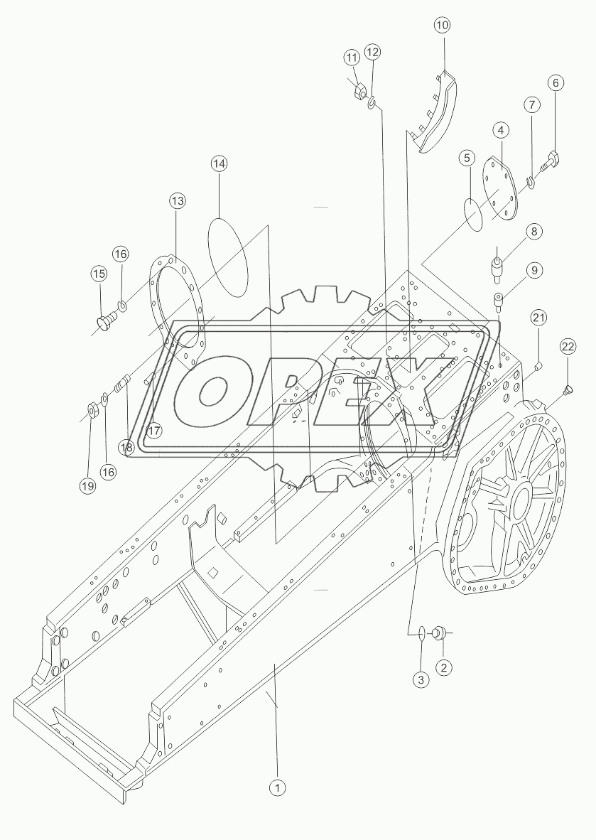 MAIN FRAME AND STEERING CASE