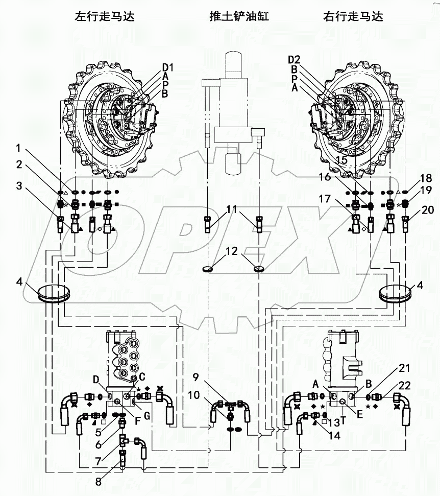  CRAWLER FRAME PIPING J170-87C-000000