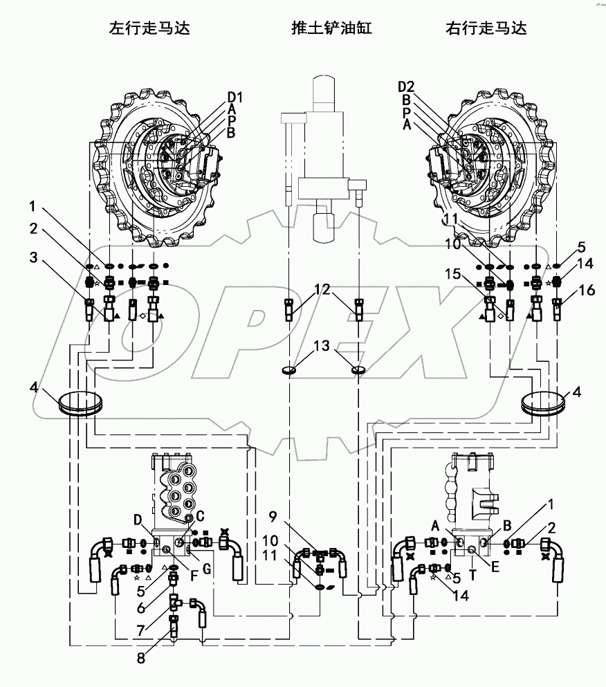  CRAWLER FRAME PIPING J170-87E-000000