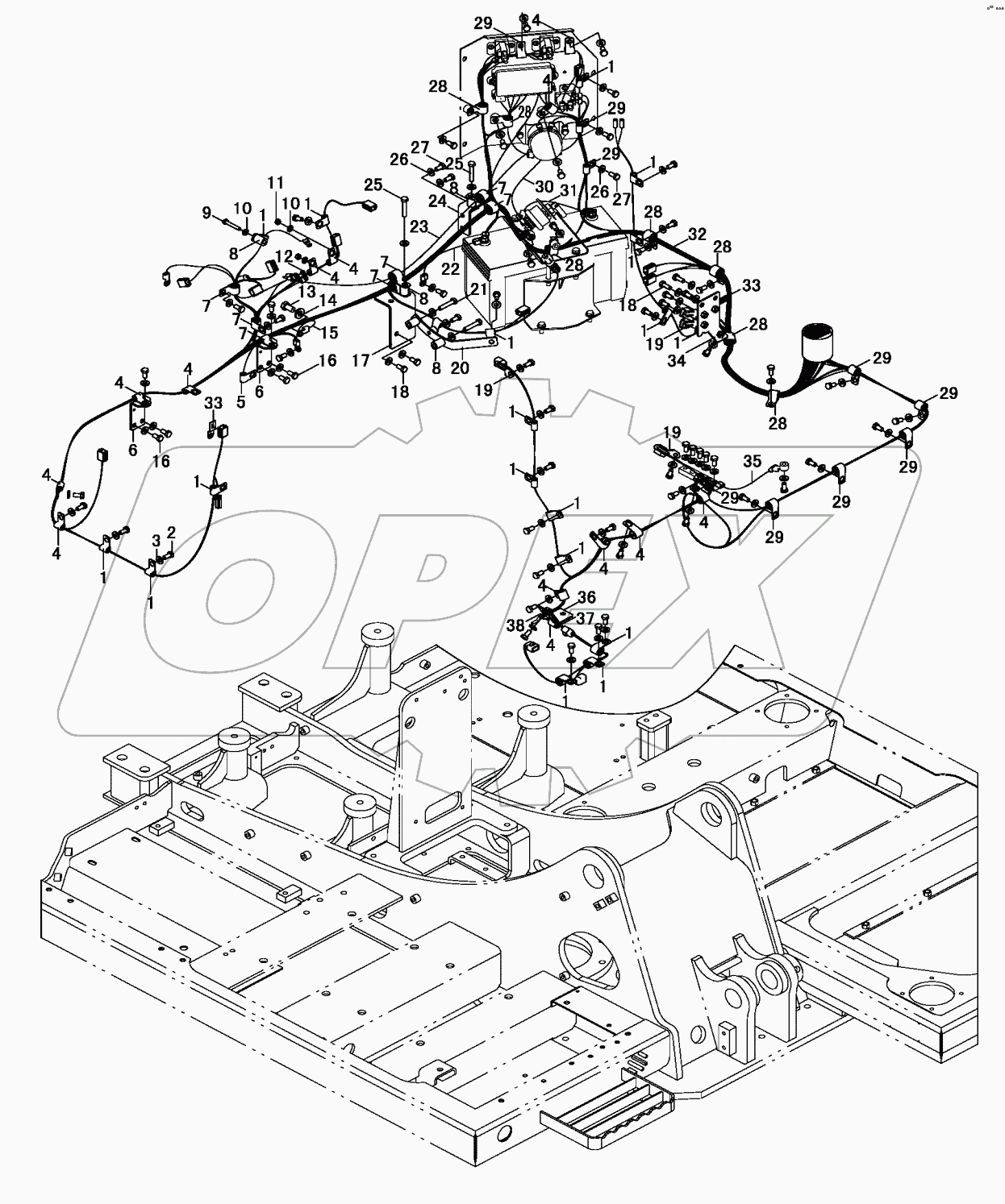  REVOLVING FRAME HARNESS MONUTING
