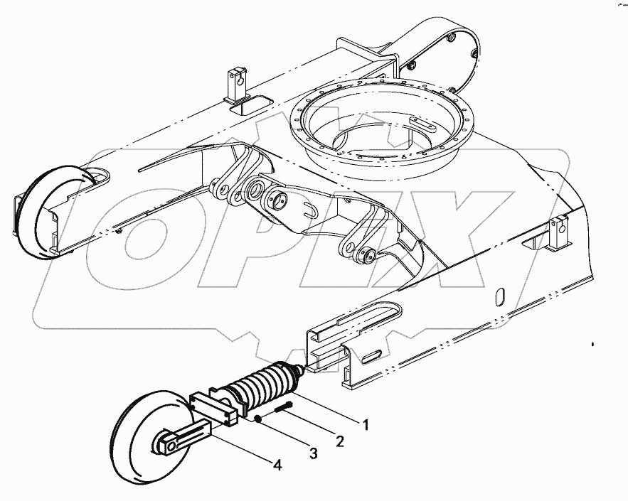  DAMPER AND FRONT IDLER ASSY