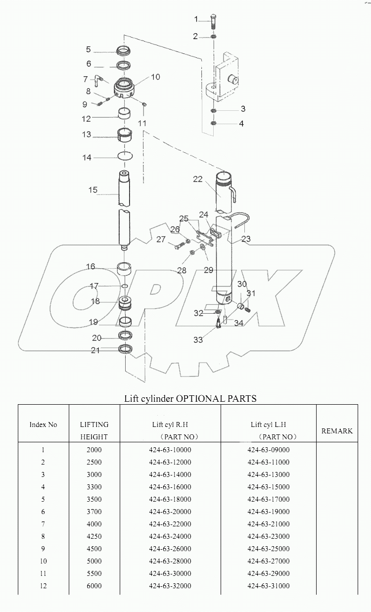 LIFT CYLINDER SF35