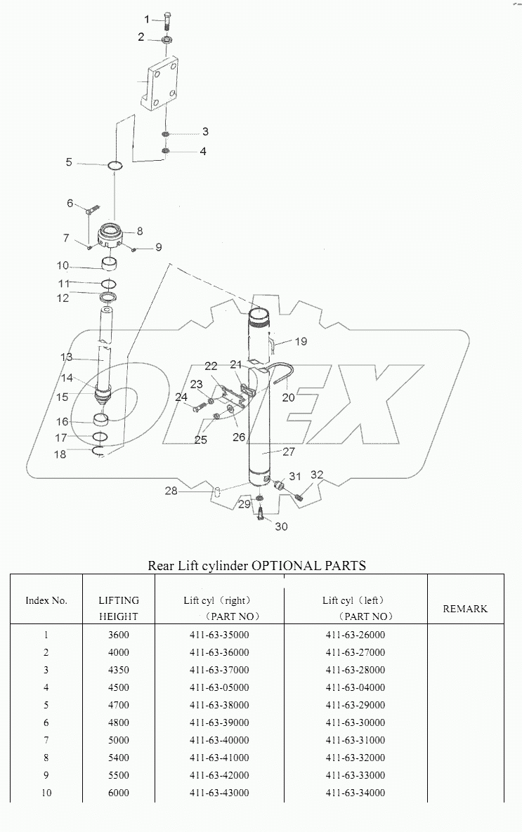 REAR LIFT CYLINDER SF35