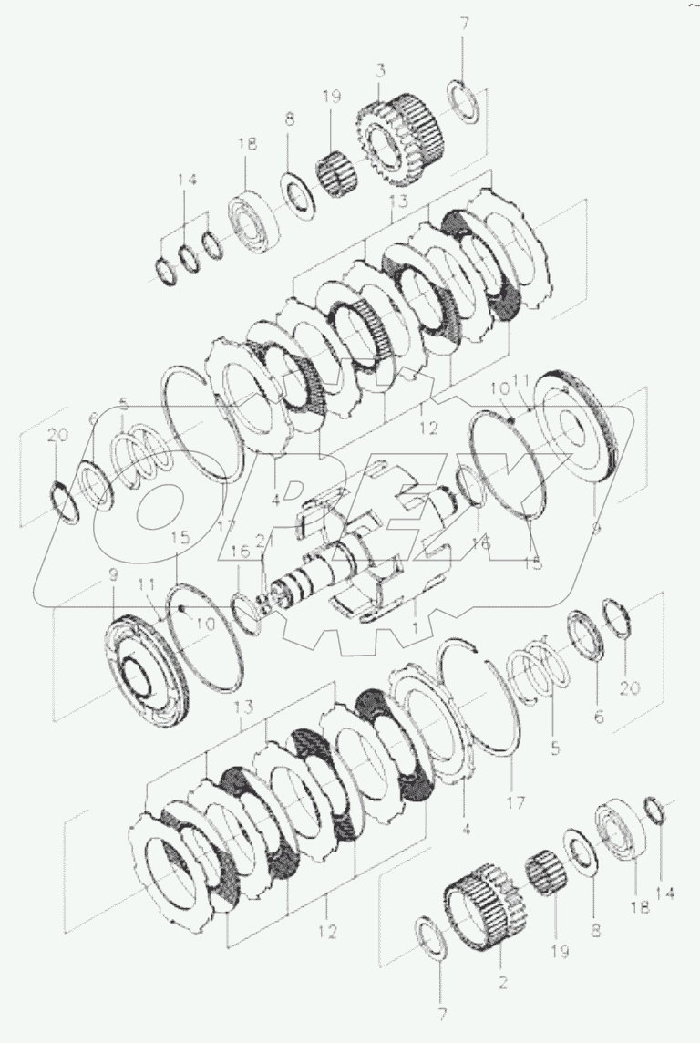 TORQUE CONVERTER TRANSMISSION ASSY (3/8)