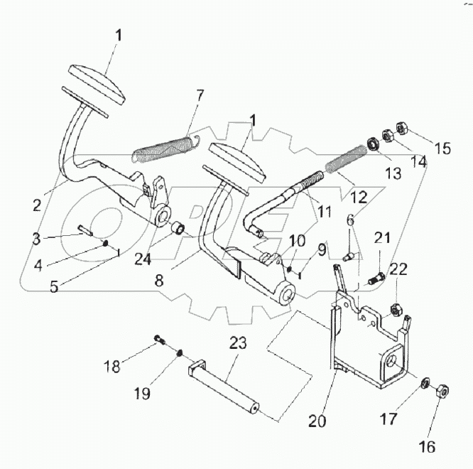 BRAKE & CLUTCH CONTROL ASSY