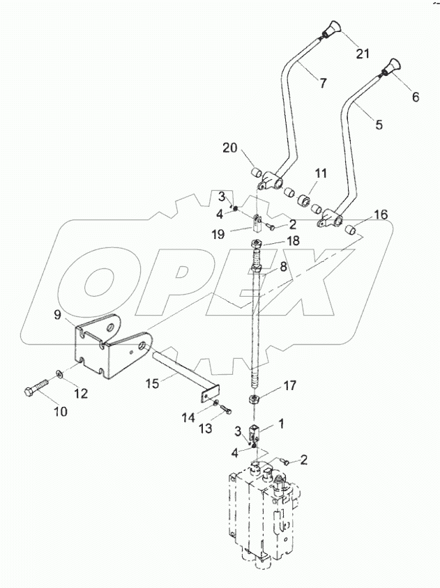 WORK EQUIPMENT CONTROL ASSY (2-SPOOL)