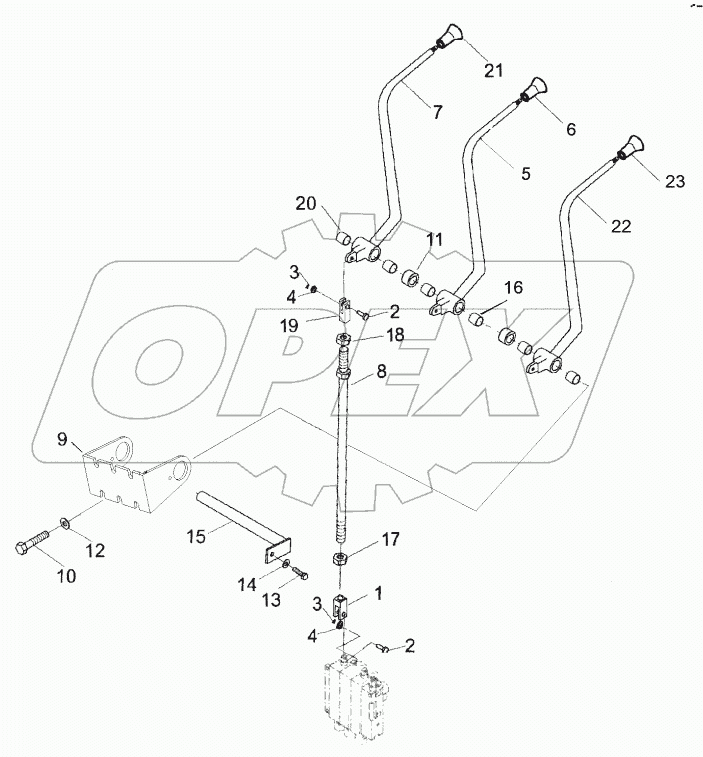 WORK EQUIPMENT CONTROL ASSY (3-SPOOL)