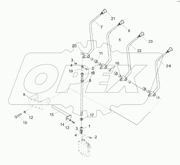WORK EQUIPMENT CONTROL ASSY (3-SPOOL)