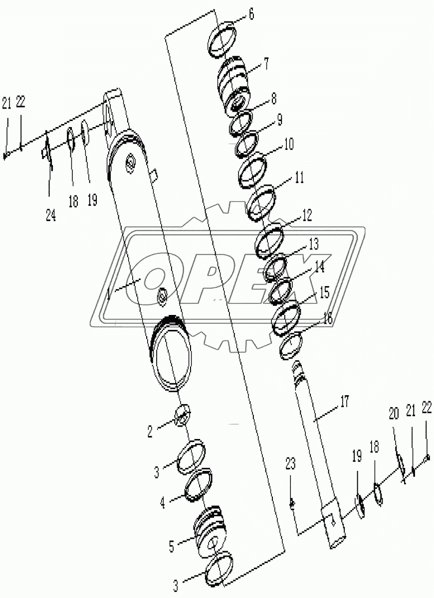 STEERING OIL CYLINDER ASSY (L.H.)