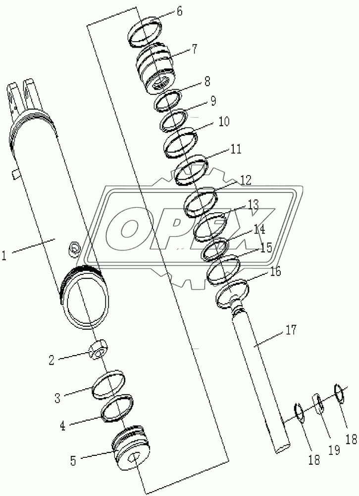 TURNING OIL CYLINDER (R.H.)