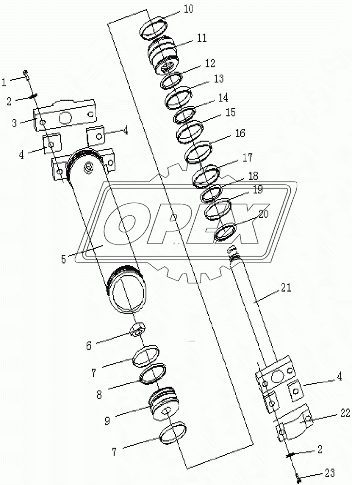 BLADE TILT OIL  CYLINDER ASSY