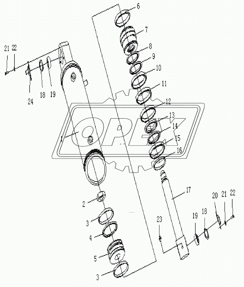 STEERING OIL CYLINDER ASSY (R.H.)