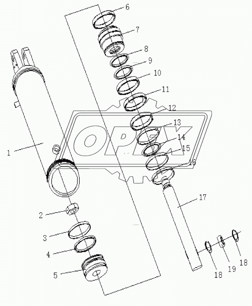 TURNING OIL CYLINDER (L.H.)