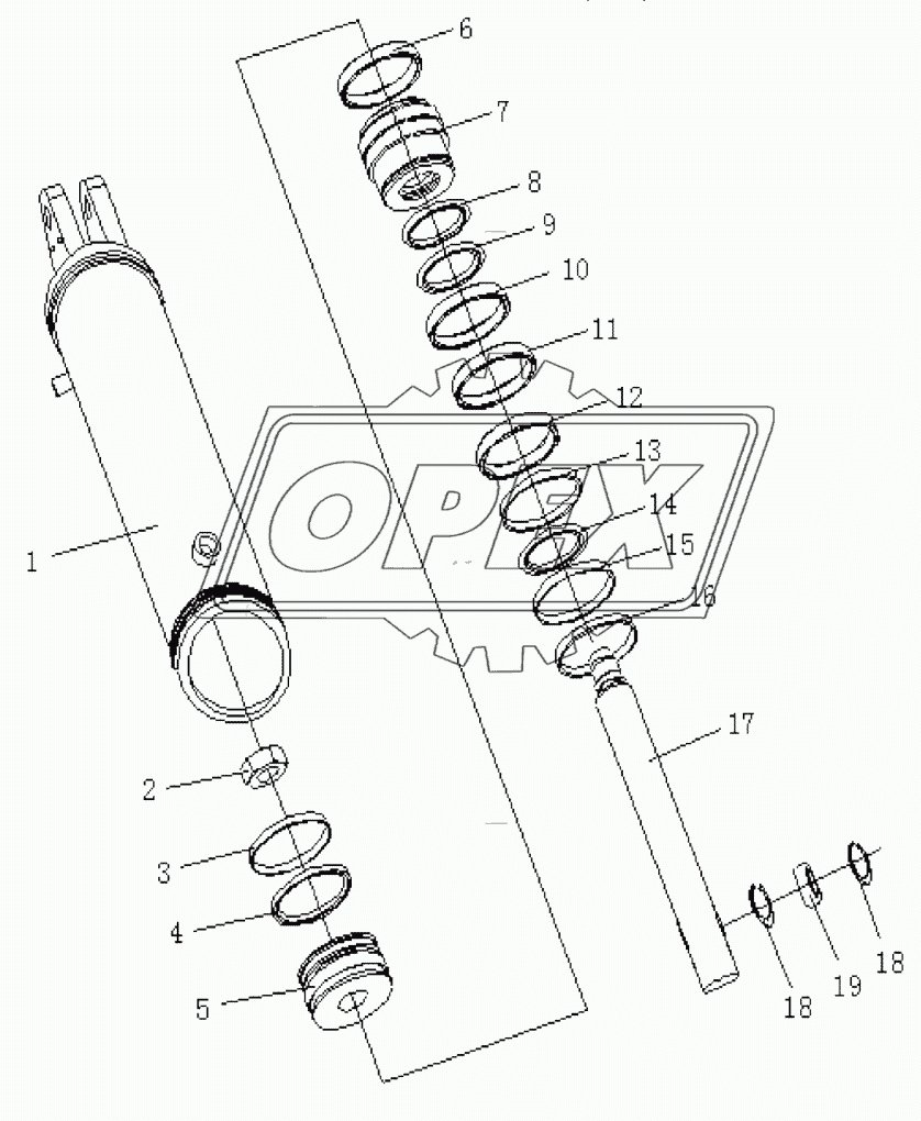 TURNING OIL CYLINDER (R.H.)